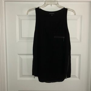 Black sleeveless top